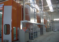 15m Long Industrial Bus Spray Booth With Fan Cabinet Side Lighting