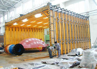 Open Face Retractable Mobile Telescopic Paint Spray Booth For Large Workpieces