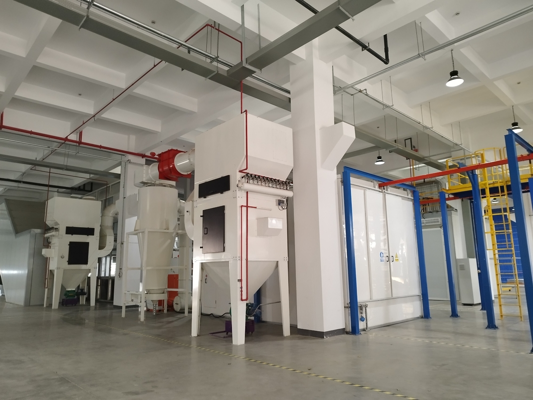 Touch Screen Control Powder Coating Line For Heavy Industry Equipment Customied Paint Solution