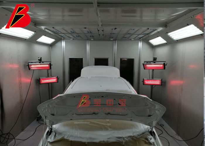 Car Repair Spray Booth With Infrared Light Heat System