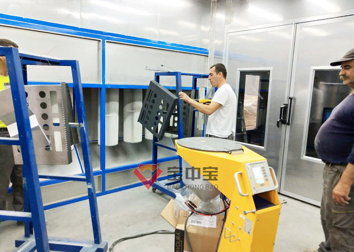 TUV Large Cyclone Powder coating line Paint Booth By Manual Baking Room
