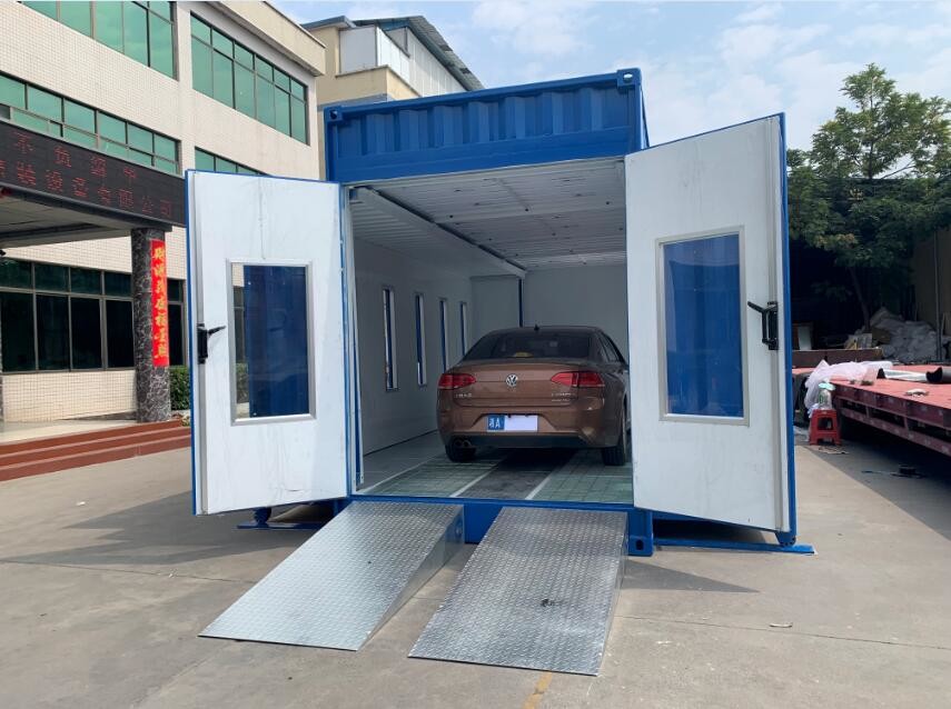 Portable Spray Booth Movable Container Style Paint Room For Car Painting