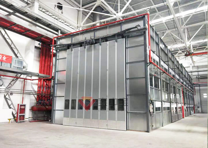 Large Industrial Paint Booths With Man-Lift Painting Room For Heavy Machinery Coating